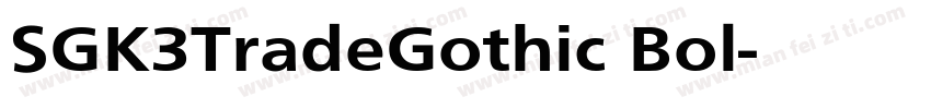 SGK3TradeGothic Bol字体转换